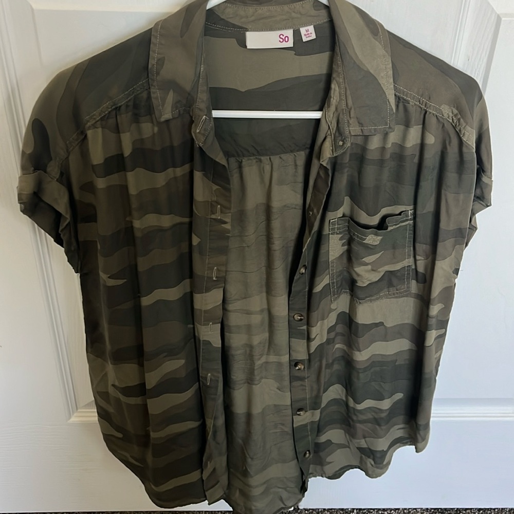 camo button up shirt
